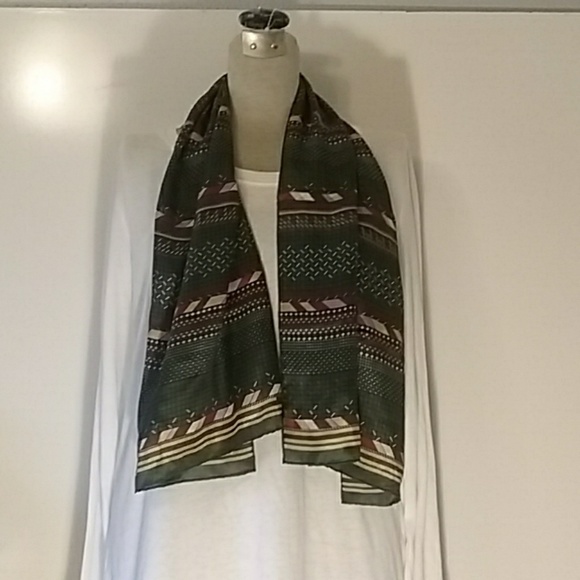 Unknown Preloved Accessories - 47"  Printed Scarf
